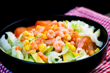 Fried shrimp delicious fried shrimp with lettuce