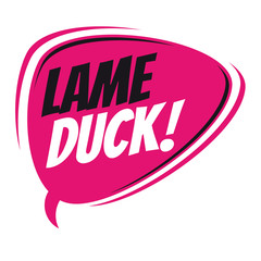 lame duck retro speech balloon