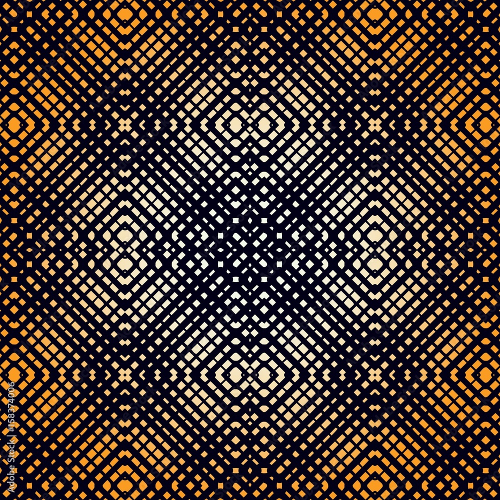 Poster seamless abstract pattern of a mesh pattern in yellow