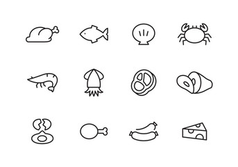 Fototapeta premium icon food, vector