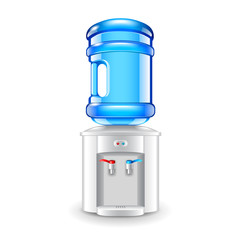 Office water cooler isolated on white vector