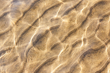 Water and sand ripples