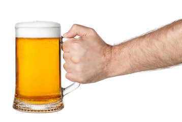 mug of beer in hand 