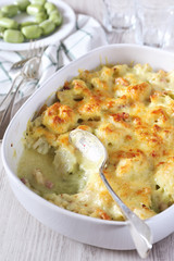 Cauliflower gratin with bechamel sauce