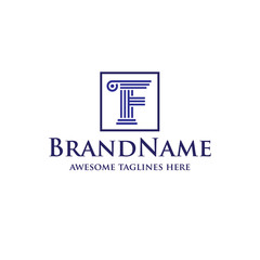 creative Letter F legal and law logo design, justice initial F logo vector, letter F logo vector