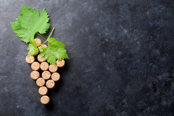 Wine corks grape shape and vine © Evgeny Karandaev