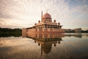 Morning view of Putra mosque in Putrajaya, Malaysia