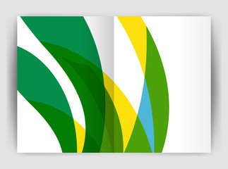 Obraz premium Wave design business brochure or annual report cover