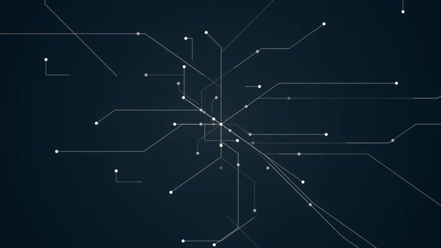 Abstract Network Background. This is abstract technological animation of futuristic grid. Perfect for any type of videos dealing with scientific festivals,  hi-tech projects, sci-fi movies.