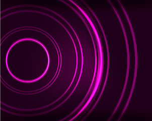 Neon circles abstract background