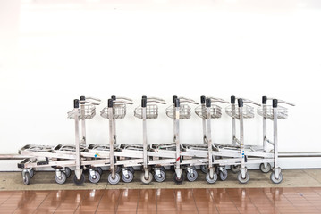 Luggage cart in airport