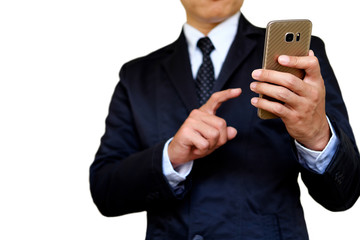 Businessman use smartphone.