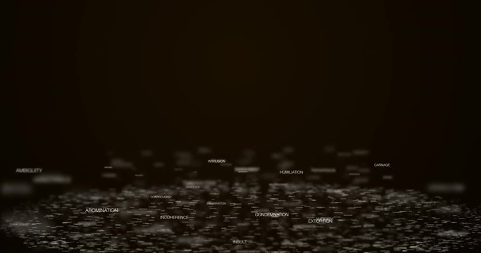 Negative words particles with alpha channel