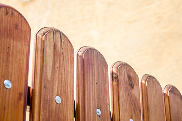 Closeup wooden fence