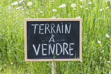 board with lettering in french 