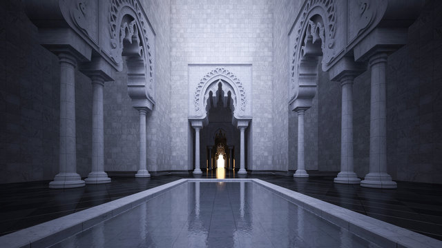 3d rendering image of modern islamic style