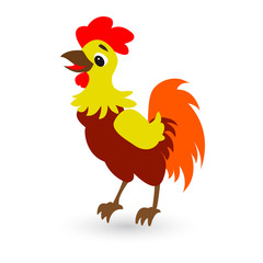 Cock icon on white background