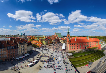 Naklejka na ściany i meble Castle square and old town of Warsaw