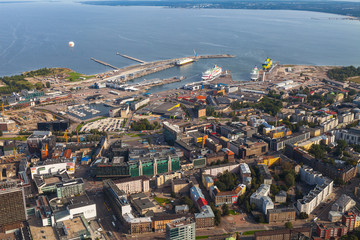 TALLINN, ESTONIA - AUGUST 15, 2016: Cruise ships in harbor