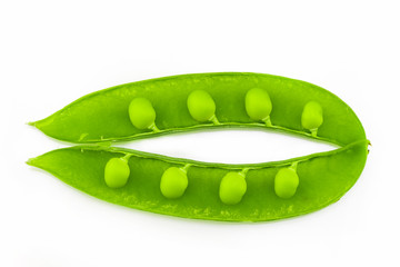 Green pea. Isolated on a white background