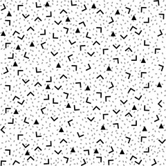 Abstract pattern blue background with black triangles and angles and black points.
