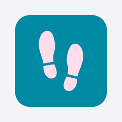 Black Imprint soles shoes icon. Flat design style.