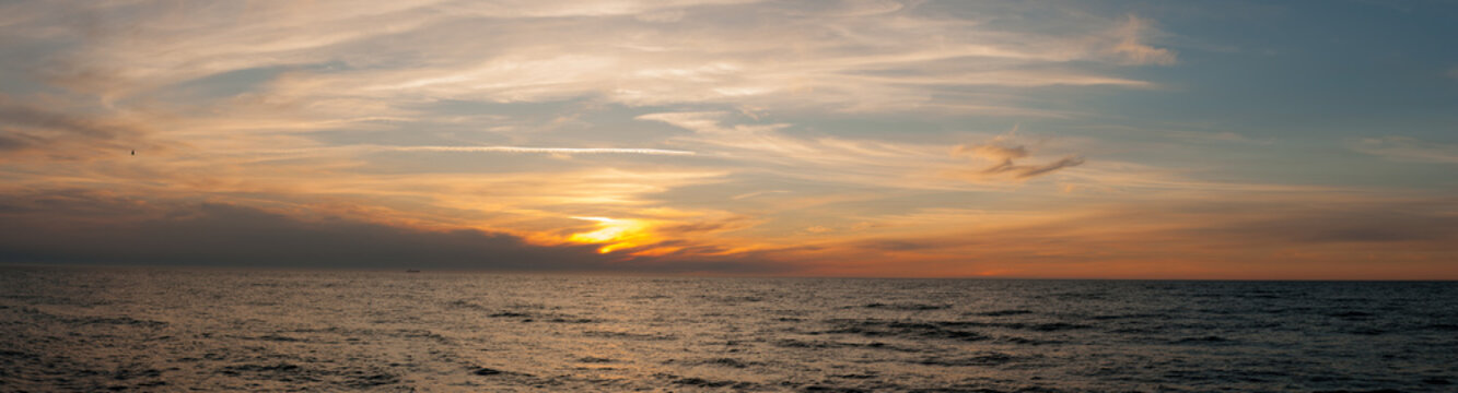 Panorama Sunset At Skagen, Denmark