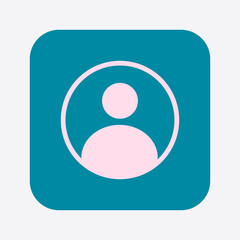 Connection mark. User sign icon. Person symbol. Human avatar.Flat style. 