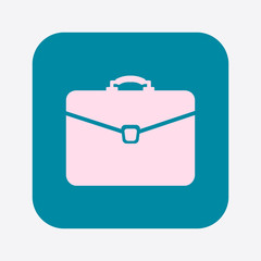 Briefcase icon, vector illustration. Flat design style. 