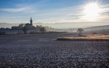 Tatra mountain village landscape in Eastern Slovakia