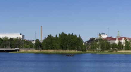 Fototapeta na wymiar a view from the Toolo Bay, Helsinki, Finland