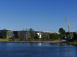 a view from the Toolo Bay, Helsinki, Finland