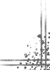 Vector drawn background with frame, border. Grunge template with splash, spray attrition, cracks. Old style vintage design. Graphic illustration. a4 size format, vertical orientation
