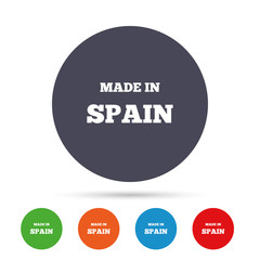 Made in Spain icon. Export production symbol.