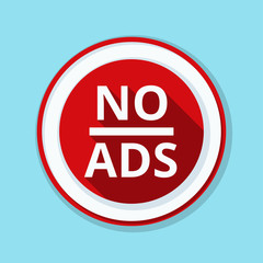 No ADS Adware sign illustration