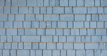 Weathered Blue Shingles Wall