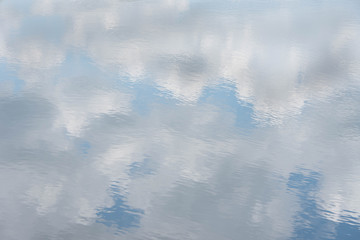 Cloudy Sky in Water Reflection