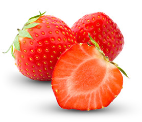 Strawberry, isolated on white