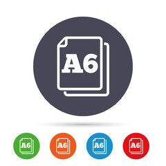 Paper size A6 standard icon. Document symbol.