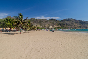 Fototapeta na wymiar Beach in Puerto Lopez, Ecuador