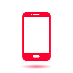 Vector illustration of smartphone icon. Flat design style. 