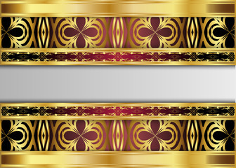 Golden and Dark vintage Background.