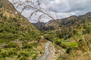 Fototapeta na wymiar Toachi river canyon near Quilotoa crater, Ecuador