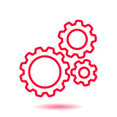 Icon of gears.The development and management of business processes.
