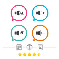 Player control icons. Sound louder and quieter.