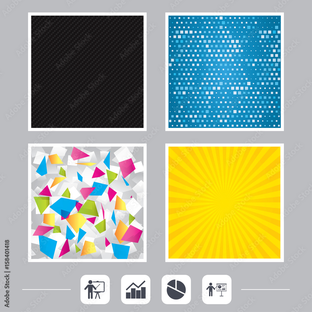 Aufkleber diagram graph pie chart. presentation billboard.