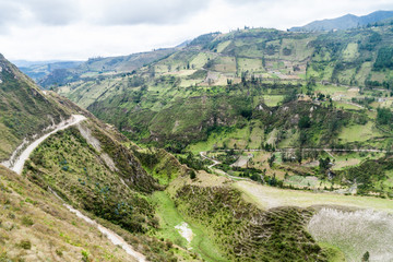Fototapeta na wymiar Toachi river canyon near Quilotoa crater, Ecuador