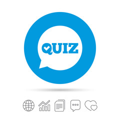 Quiz sign icon. Questions and answers game.