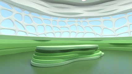 3D Rendering of Virtual Studio Background