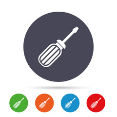 Screwdriver tool sign icon. Fix it symbol.